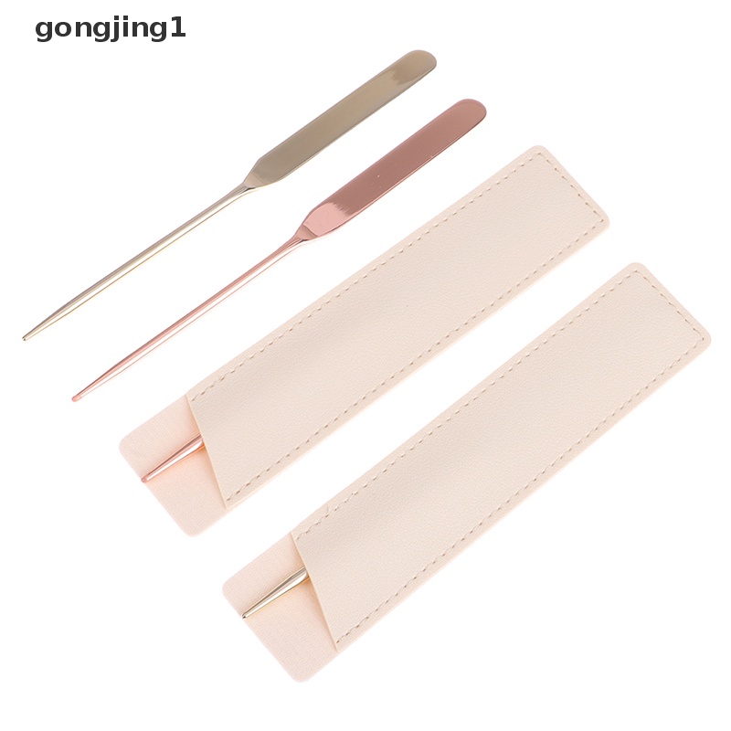 Ggg 1Pcs Stainless Steel Dual Head Makeup Toner Spatula Mixing Stick Foundation ID