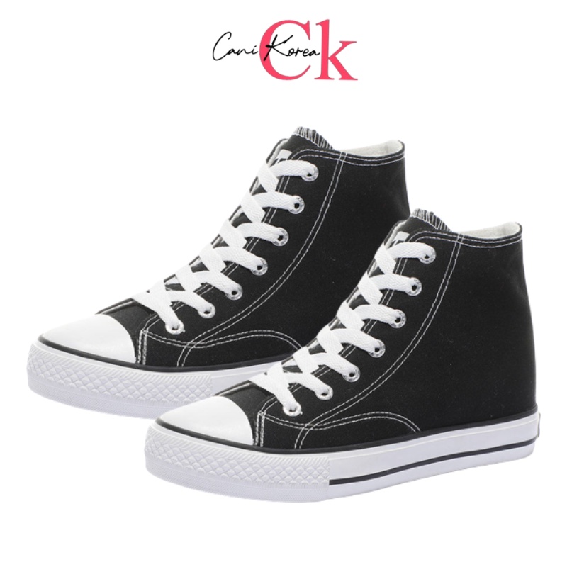 CaniKorea &quot;Free Box&quot; (Size 40-44) Sepatu Pria Canvas Ankle High Casual Fashion Import 8105