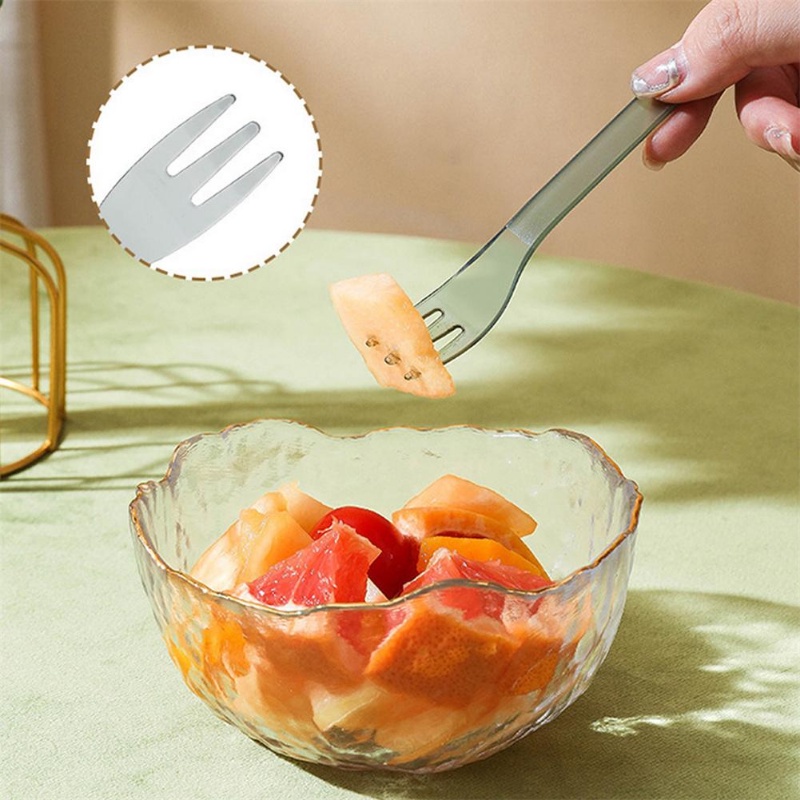 20pcs/dapat 2in1 Cetakan Terintegrasi Klip Roti Dilepas Makanan Penutup Garpu Buah Ramah Lingkungan Food Fork Clamp Portable Baking BBQ Aksesoris