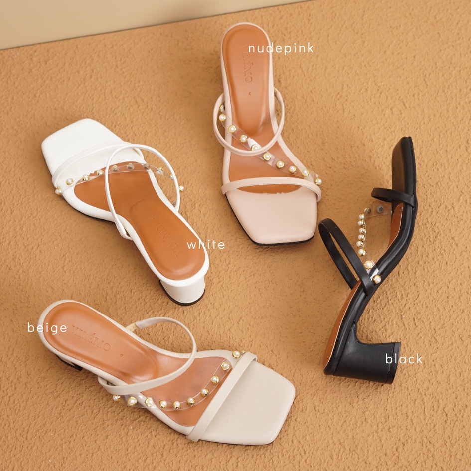 Vimemo Rumi - High Heels 5cm Sandals Mutiara Hak 5cm