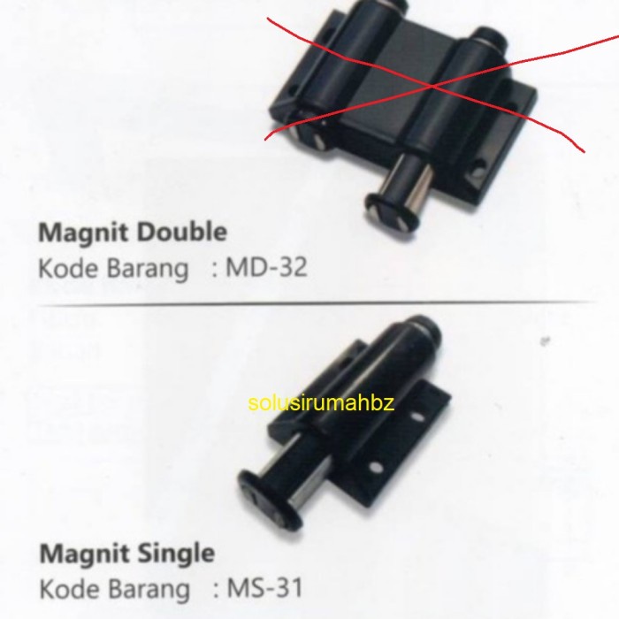 Kunci Magnet only Lemari Kaca Push Open Kitchen Single tanpa jepit