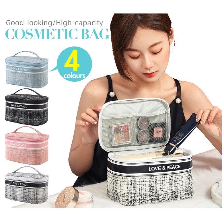 MAGEFY Kantong Kosmetik Bepergian Make-up Kit Organizer Tas Penyimpanan Serbaguna Tahan Air Berkualitas Tinggi