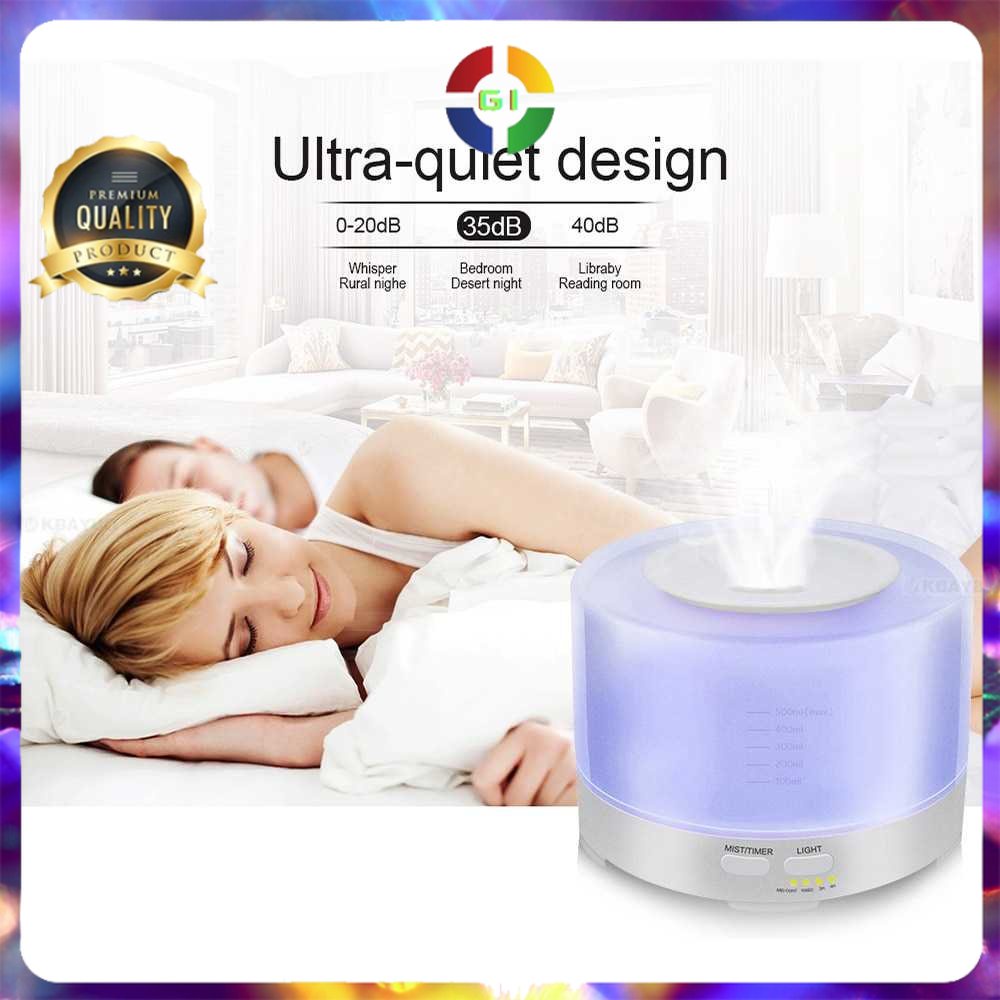 Humidifier 7 Color 500ml + Remote Control White