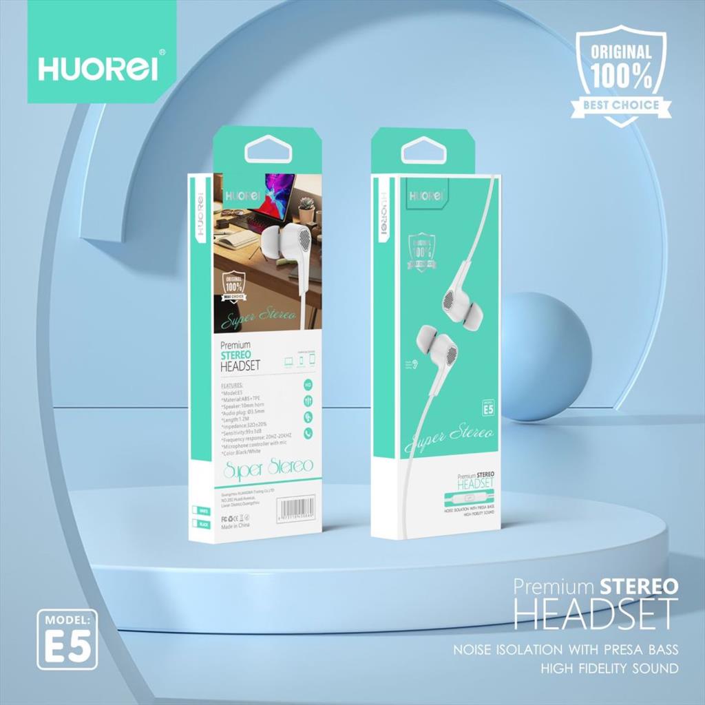 Huorei Premium Stereo Earphone with Microphone