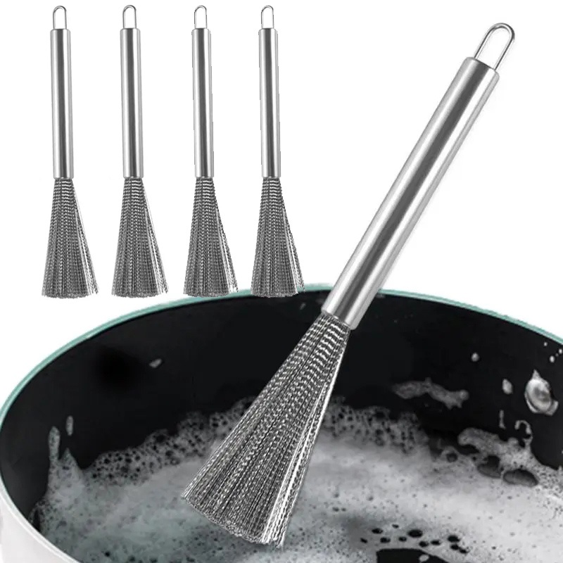 1pc Sikat Pembersih Stainless Steel Panjang 25cm/sikat Cuci Piring Dekontaminasi Super Kuat Dapur