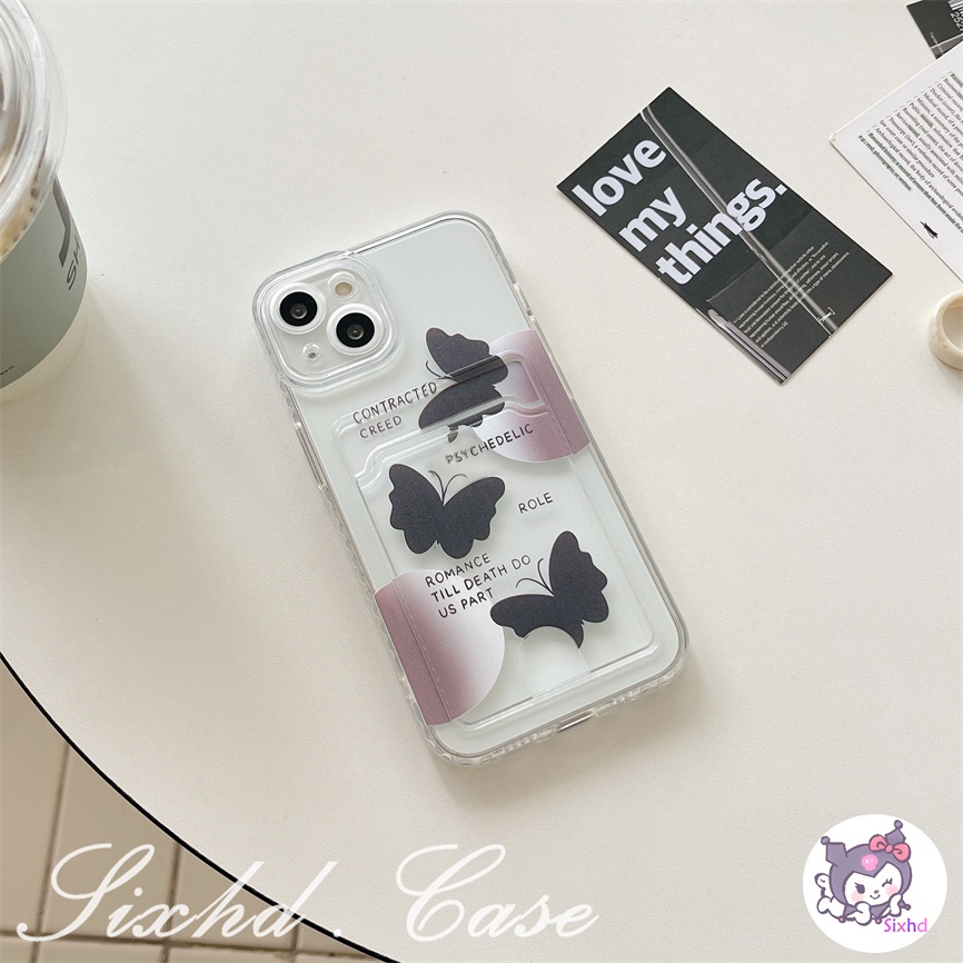 Redmi Note 12 11s 10s 11 10 9 8 12Pro Redmi 12C 10C 10A 10 9C A1 A1+ 9T 9A 9 Xiaomi 12 Lite 11 Lite 11T Pro Poco C40 M3 X5 X3Pro  Card Holder Fashion Ins Butterfly Couple Phone Cover