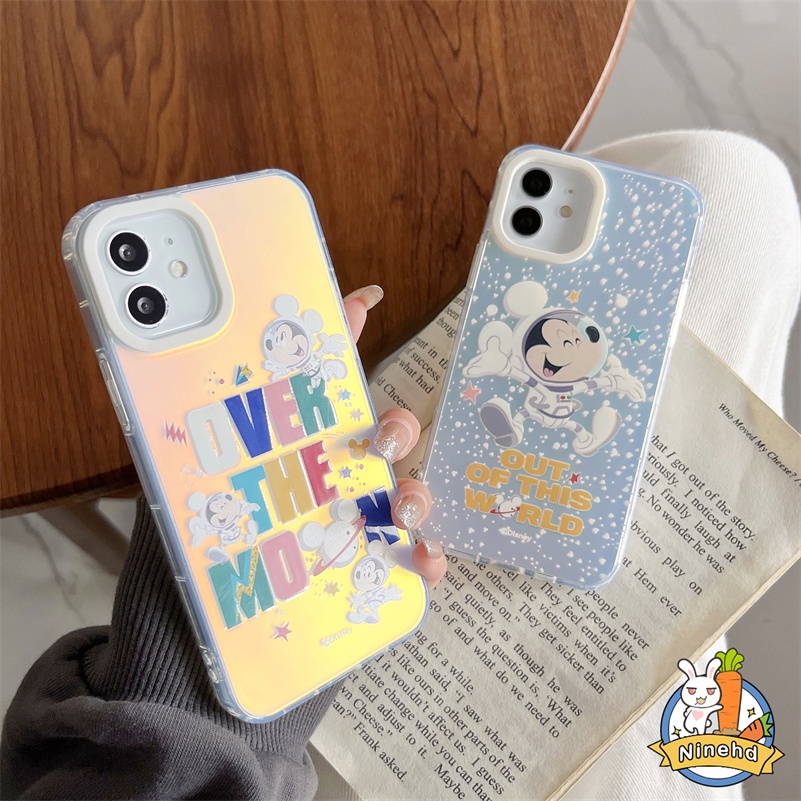 IPHONE Casing Kompatibel Untuk Iphone14 13 12 11 Pro Max X Xr Xs Max8 7 Plus SE Kartun Kreatif Casing Ponsel Laser Tekstur Matte Transparan Silikon Soft Case Shockproof Cover Pelindung