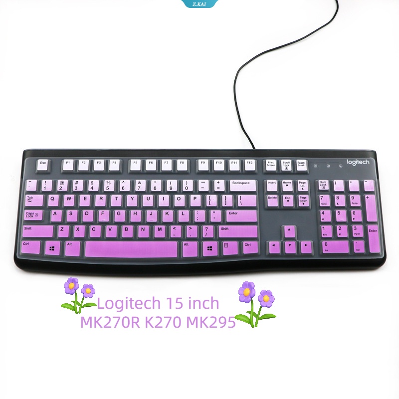 1pcs Cover Pelindung Film Keyboard Ultra-Tipis Tahan Air Dan Debu Dapat Dilepas Dan Dicuci Untuk Nomor Model Logitech MK270R K270 MK295 Film Keyboard Komputer 15inch [ZK]