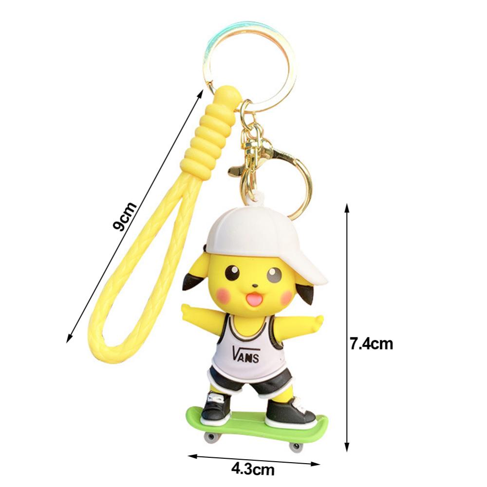 Timekey Kartun Anime Figurine Gantungan Kunci Wanita Pria Kreatif Anime Sports Figure Keyrings Untuk Pesta Ulang Tahun Anak O2T6