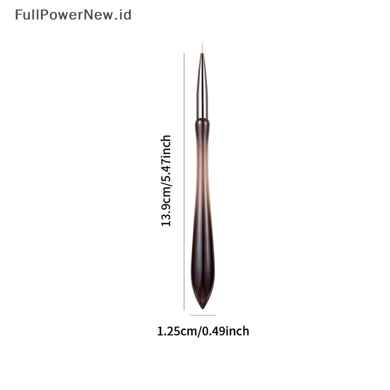 Power 1Pcs Nail Art Liner Brush Pen Pegangan Akrilik Salon Menggunakan Sikat Rambut Nylon ID