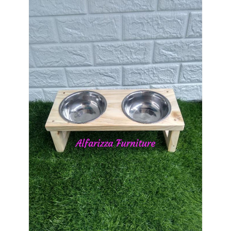 HidroAquatic - Tempat makan kucing kayu