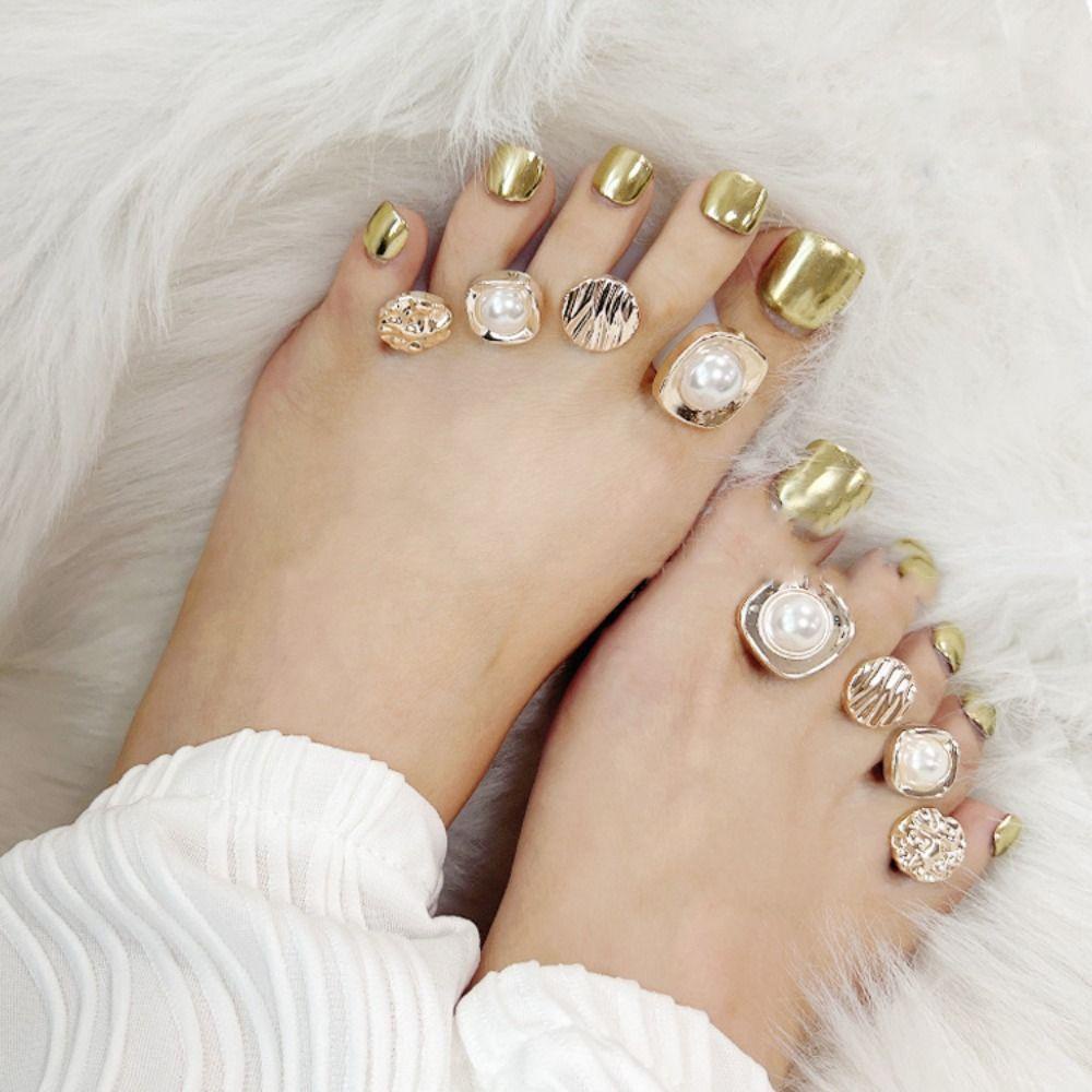 Mxbeauty Produk Ortopedi Jari Kaki Desain Marmer Elastis Gaya Baroque Perawatan Kaki Spreader Gel Silikon Untuk Pelindung Jari Pedicure