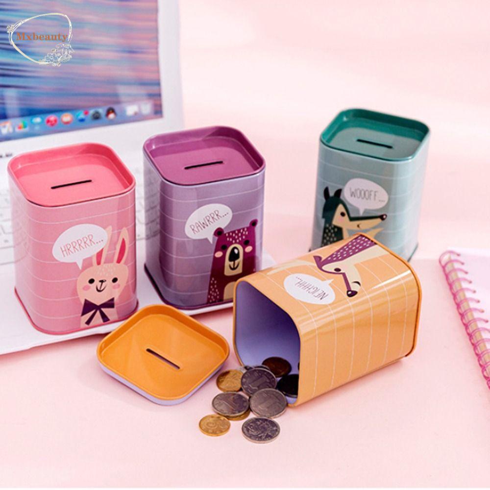 Mxbeauty Celengan Logam Kartun Mainan Untuk Anak-Anak Kapasitas Tinggi Mainan Cash Cabinet Dekorasi Rumah Jerapah Hewan Uang Kotak