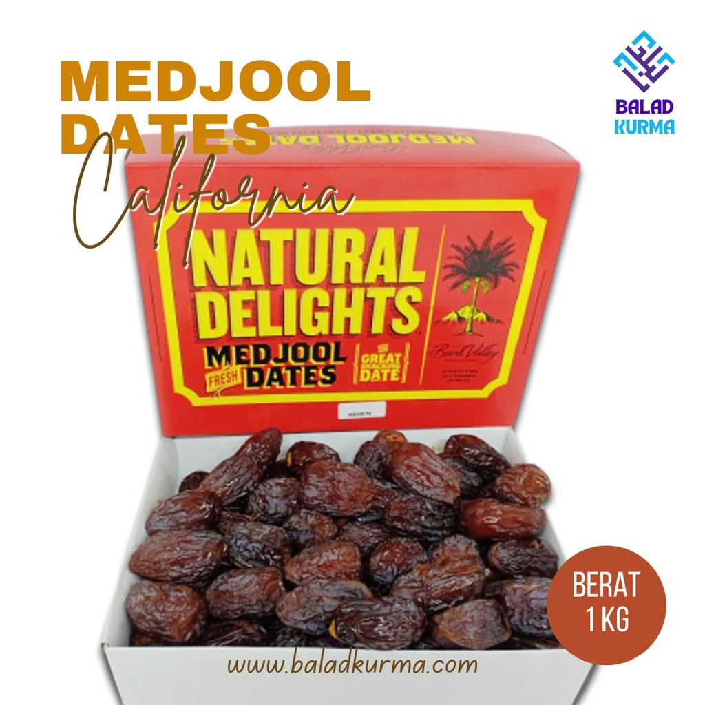 

Kurma Medjool Jumbo Palestine Premium Natural Delight Fresh 1KG