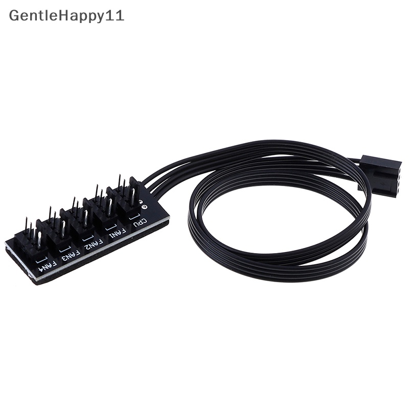 Gentlehappy 40cm 1sampai5 4-Pin molex TX4 PWM CPU cooling fan splitter adapter Kabel Listrik id