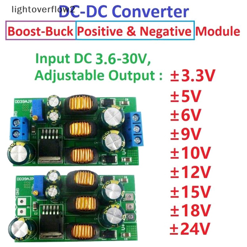 [lightoverflow2] 20w ±5v Ke ±24Konverter boost power supply output Ganda Positif &amp; Negatif [ID]