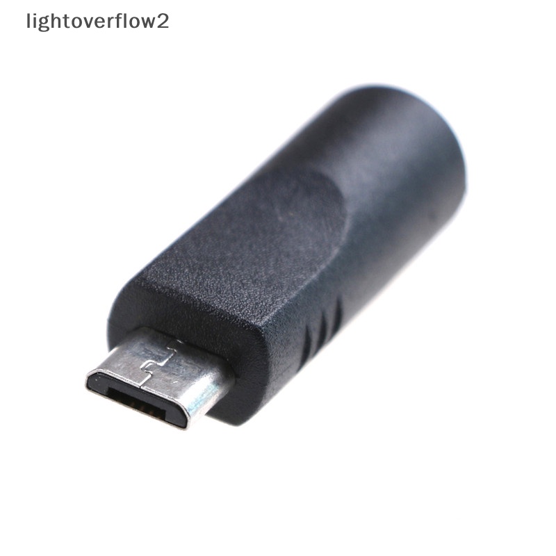[lightoverflow2] 2pcs 3.5mm x 1.1mm Female To Micro USB 5pin Male DC Converter Charger Adapter [ID]