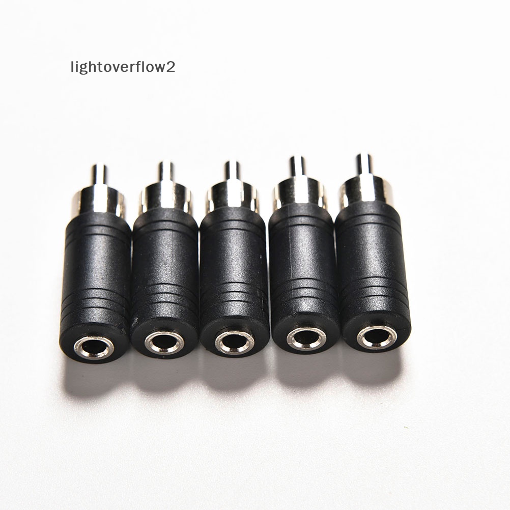 [lightoverflow2] Jack Mono Female 3.5mm to Phono RCA Plug Male Socket Adapter Converter TV Audio [ID]