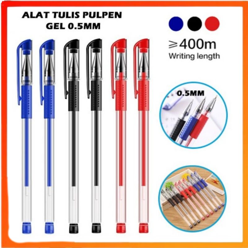 

NEW PRODUCT Pena Gel 0,55mm Standar Pulpen Tinta Cair Alat Tulis Sekolah Kantor Murah Grosir