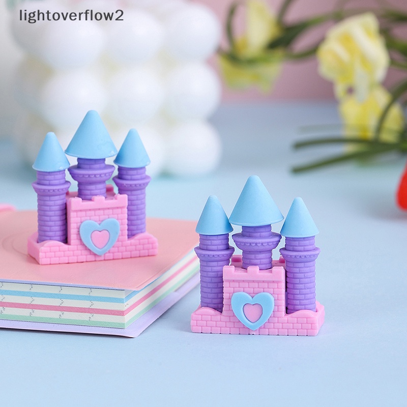 [lightoverflow2] 1pcs Creative Dream Castle Eraser Creative Student Wrig Drawing Rubber Pencil Eraser Lucu Perlengkapan Sekolah Alat Tulis Hadiah Anak [ID]