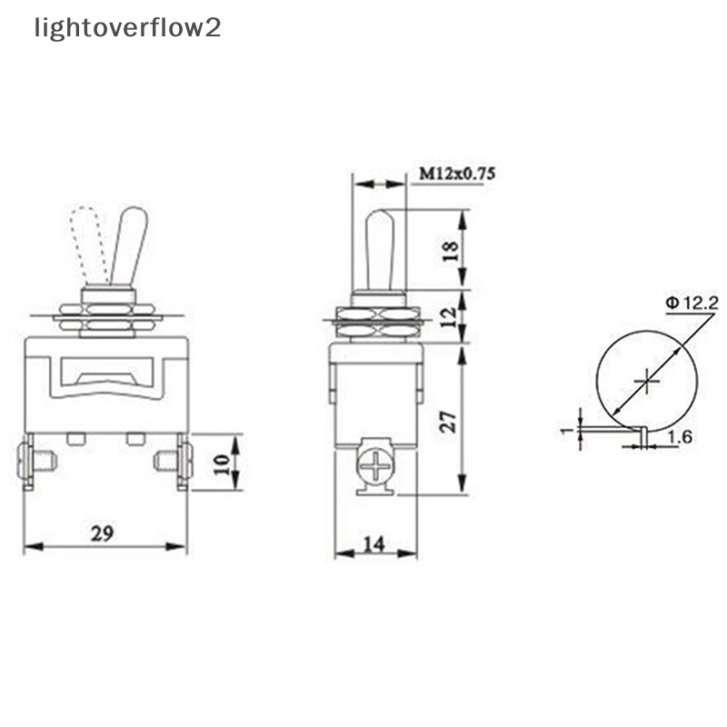[lightoverflow2] Saklar toggle Momentary 2pin single side spring return latching on-off Fix [ID]
