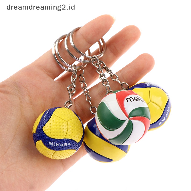 (drea) Gantungan Kunci Voli Ornamen Usaha Hadiah Voli Bola Pantai Key Chain Spo//