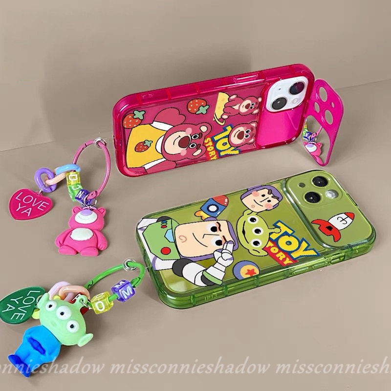 Casing Ponsel Kartun Toy Story Buzz Lightyear Untuk Oppo A57 A12 A15 A7 A3s A53 A9 A5 A77 A5s A31 A77S A11K A15s A33 2020 A35 Cute Strawberry Bear Manyo Flip Make Up Cermin Soft Case