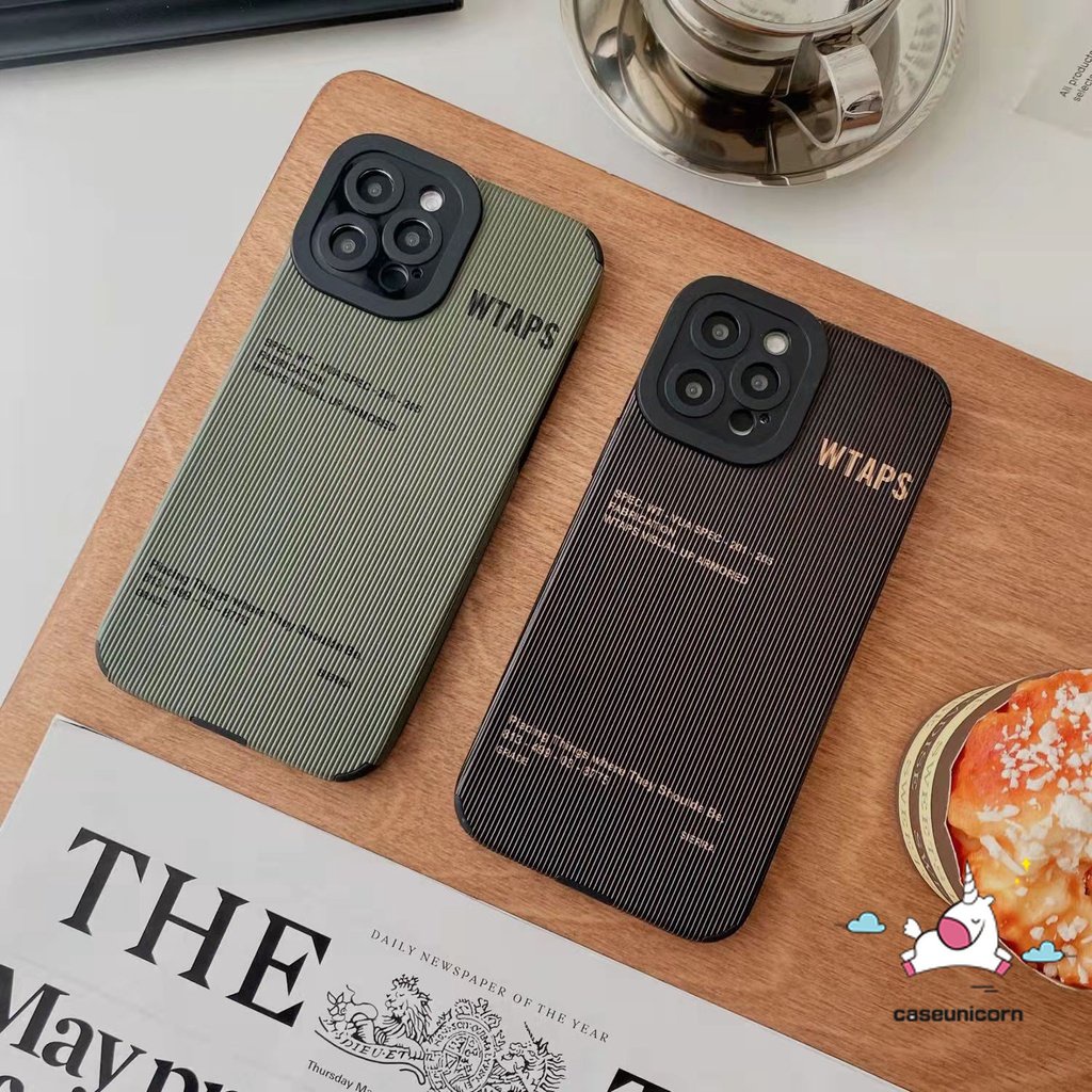 Casing Ponsel Bisnis Minimalis Kompatibel Untuk iPhone XR 11 12 14 13 Pro Max7 8 Plus X XS MAX Merek Trendi Mewah Tekstur Kulit Lembut Tpu Silicon Shockproof Cover