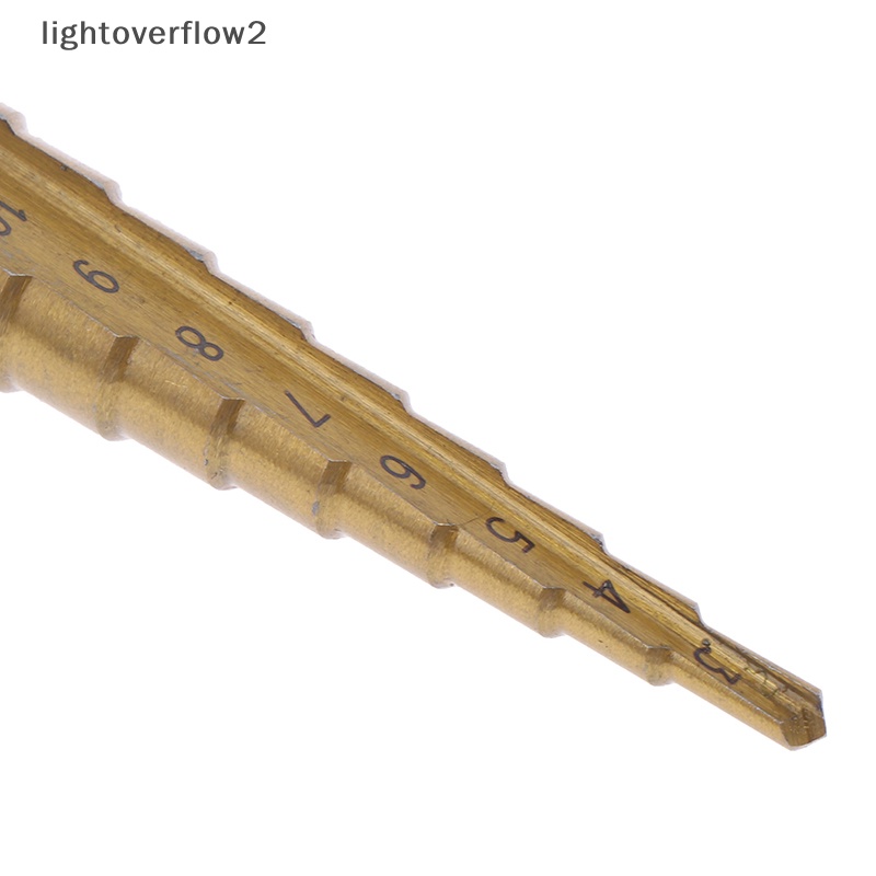 [lightoverflow2] 3-12mm Coated Stepped Drill Bits Hex Handle Mata Bor Besi Alat Listrik [ID]