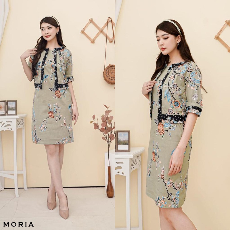 Evercloth Moria Dress Batik Modern Wanita Gaun Terusan Jumbo