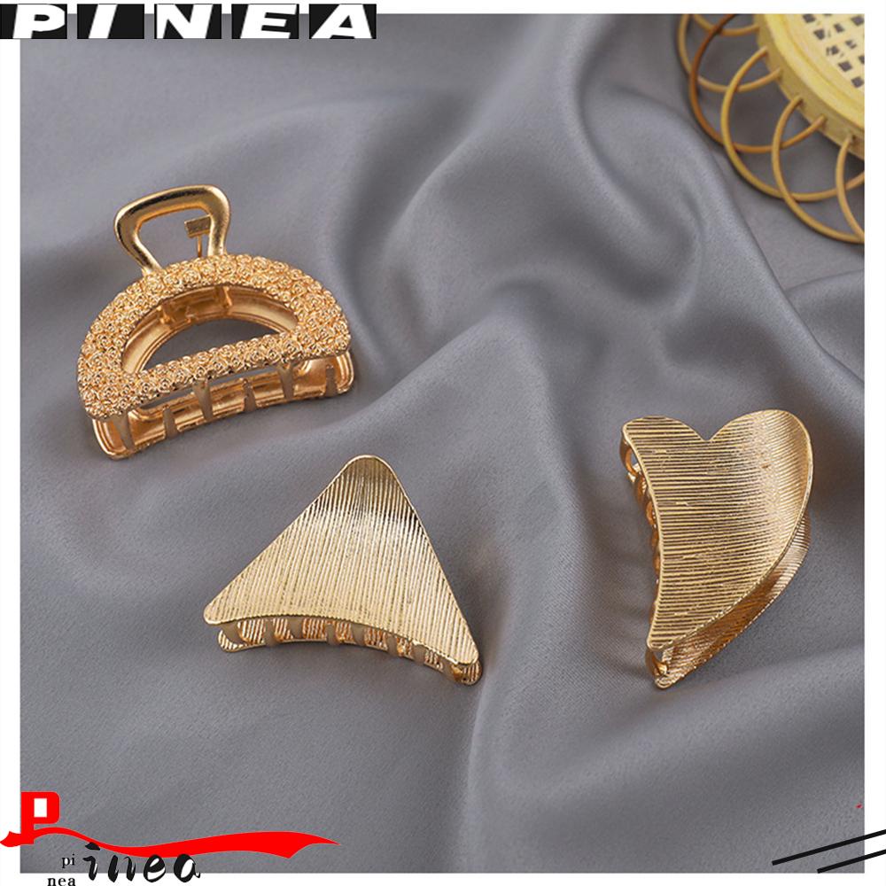 Jepit Rambut Bentuk Nanas Model Hollow Bahan Metal Untuk Wanita