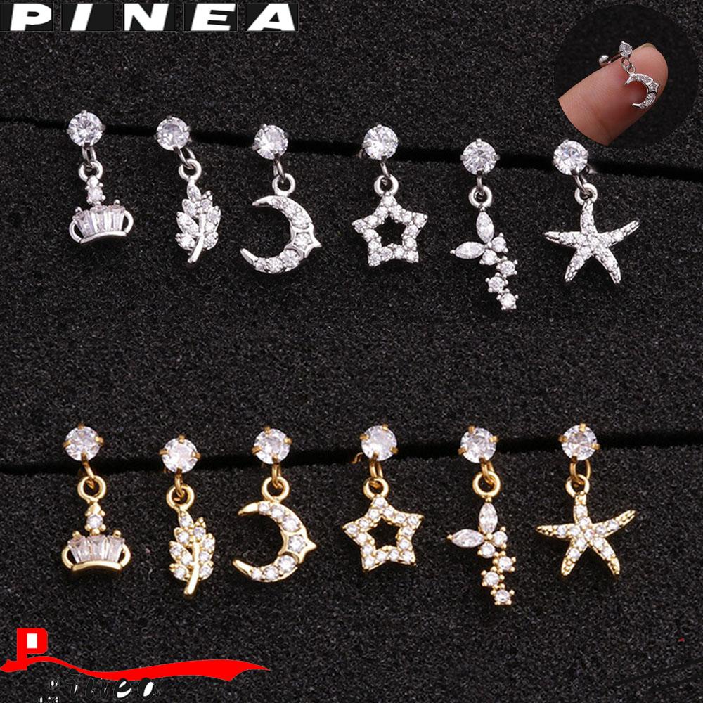 Tindik Tulang Rawan Nanas Tragus 12gaya Aksesoris Ears Stud Helix Anting Tulang Telinga