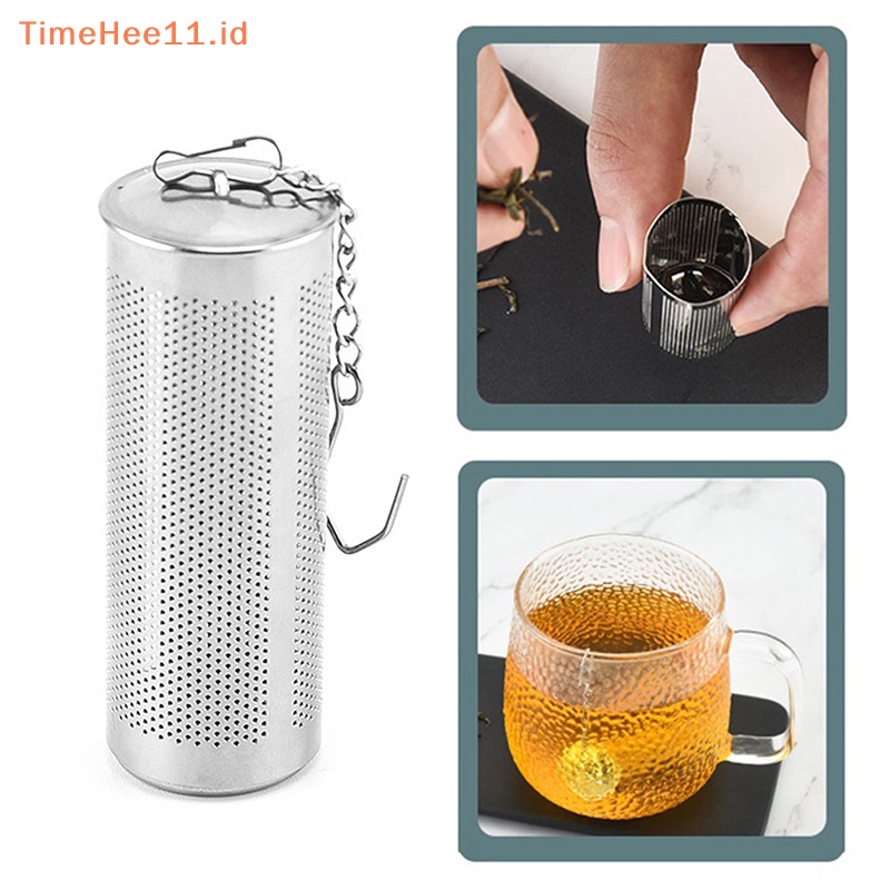 Timehee Saringan Teh Loose Leaf Tea And Spices Infuser Stainless Steel Dengan Hook ID