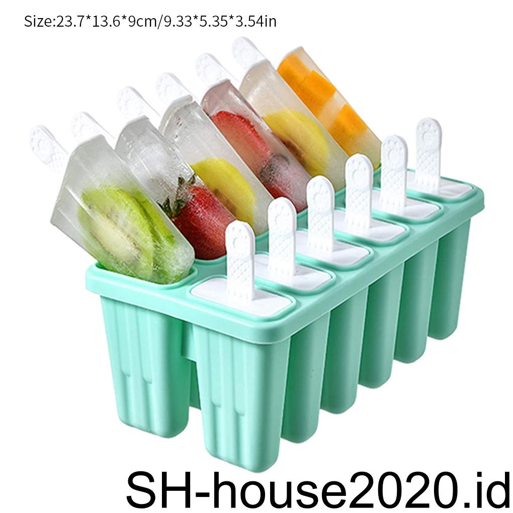 Cetakan 12sel Cetakan Frozen Cetakan Icy Tiang Jelly Block Maker Ice Cream Popsicle