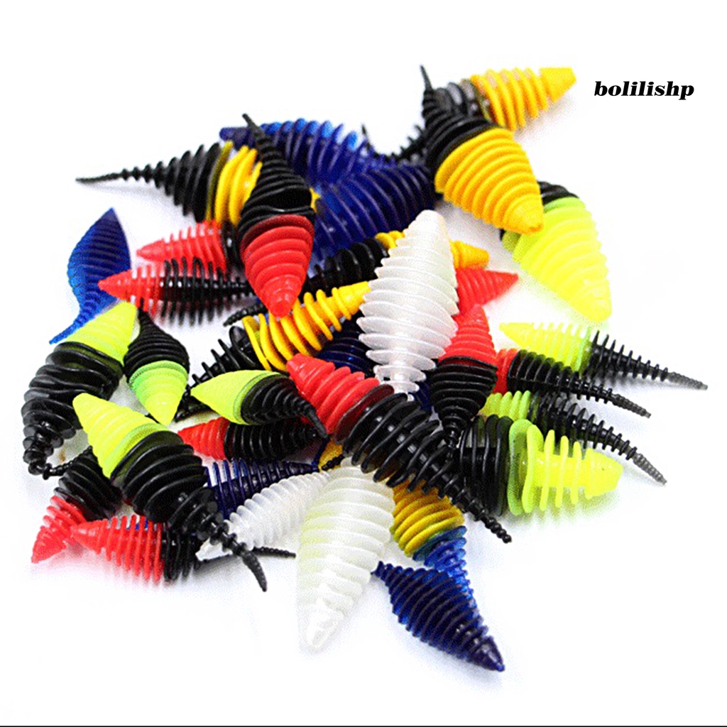 Bo-3.5cm/4.5cm Umpan Pancing Botol Simulasi Warna Cerah Tahan Sobek Dua Warna Ketangguhan Yang Baik Universal Lembut PVC Trout Memancing Buatan Cacing Swimbait Memancing Perlengkapan Memancing