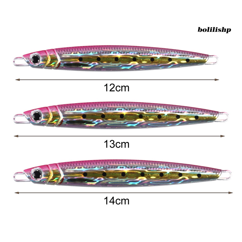 Bo-60/80/100g Umpan Pancing Warna Terang Kertas Sangat Reflektif 3D-Printed Anti Korosi Jigging Lure Untuk Memancing