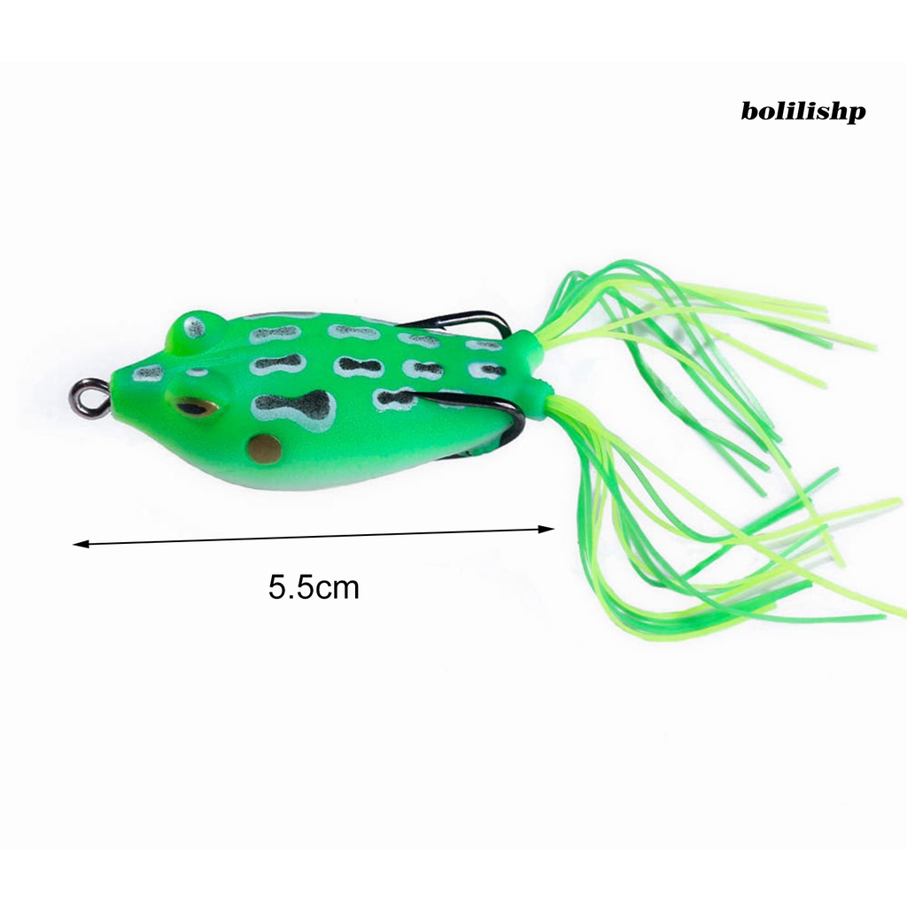 Bo-5.5cm/11g Umpan Pancing Simulasi Dengan Jumbai Warna Cerah Kait Tajam Kulit Hidup Ikan Menarik Universal Topwater Buatan Lembut Snakehead Frog Bait Peralatan Memancing