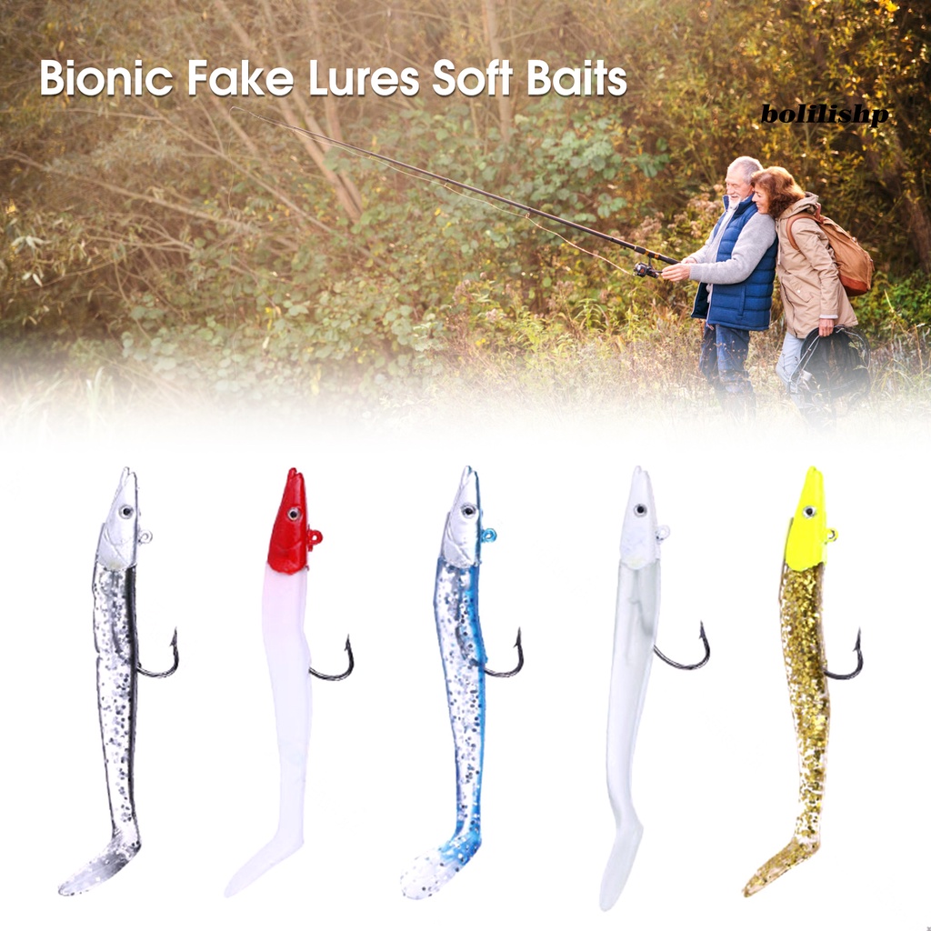 Bo-11cm/19g Umpan Lembut Simulasi Jig Kepala T Ekor Tajam Kait Tunggal Mencegah Lolos Universal Buatan Umpan Luar Memancing Memikat Perlengkapan Memancing