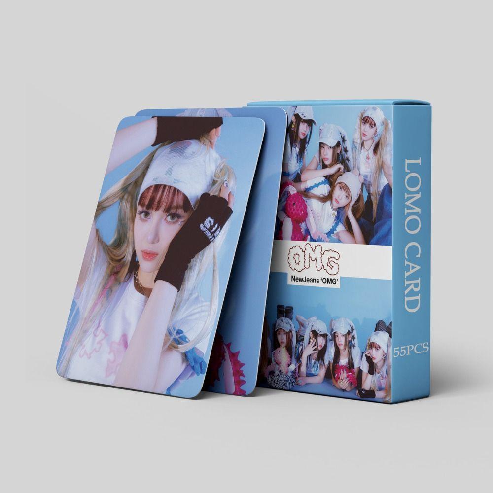 [Elegan] Lomo Card Set Fans Hadiah Kado Ulang Tahun 55pcs/Set Album Card Collector Card Le Sserafim Unforgiven Idol Photo Kartu Lomo Newjean