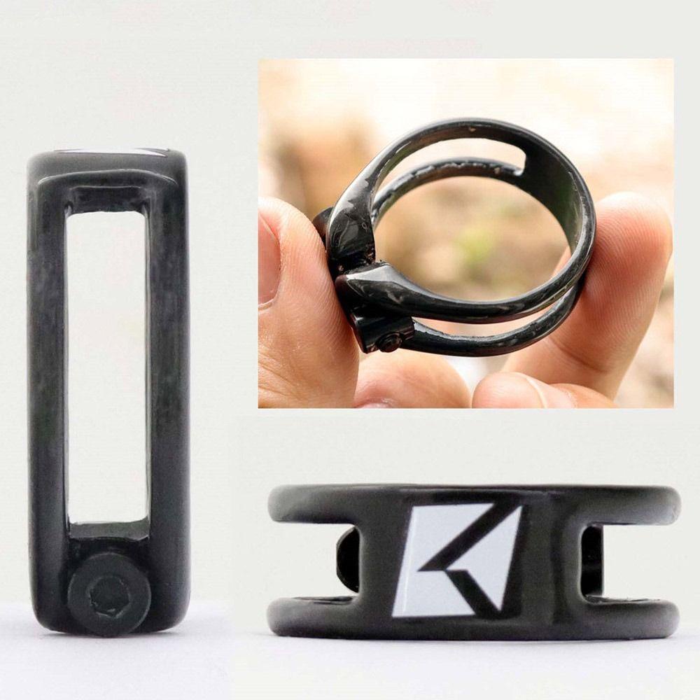 R-FLOWER Penjepit Tiang Kursi Sepeda Akurat Tahan Aus Pemasangan Mudah Klip Tabung Kursi