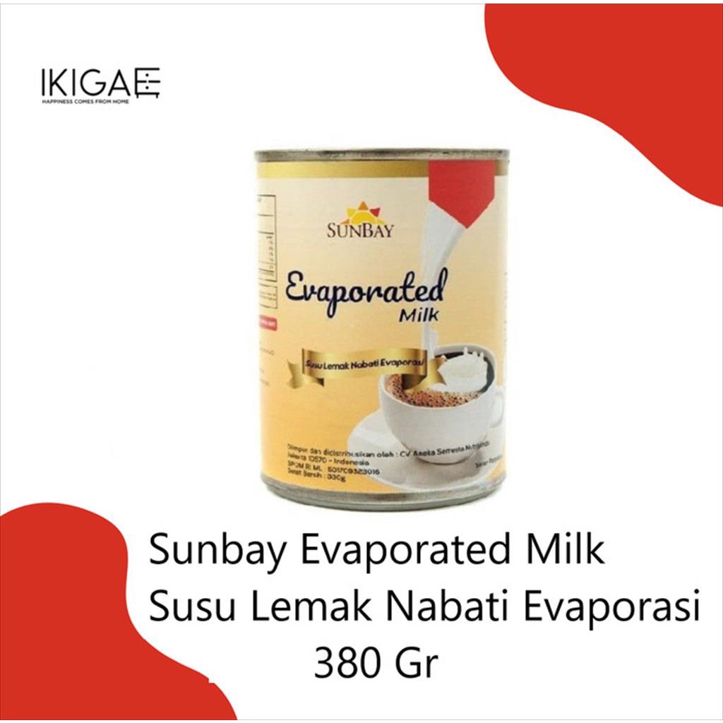 SUNBAY EVAPORATED MILK / SUSU LEMAK NABATI EVAPORASI