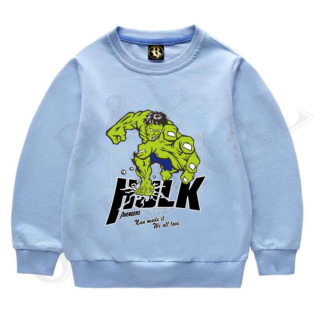 Bisa Bayar Ditempat// BS//COD//BAJU KAOS ANAK ANAK HULK/TANGAN PANJANG GOOD QUALITY
