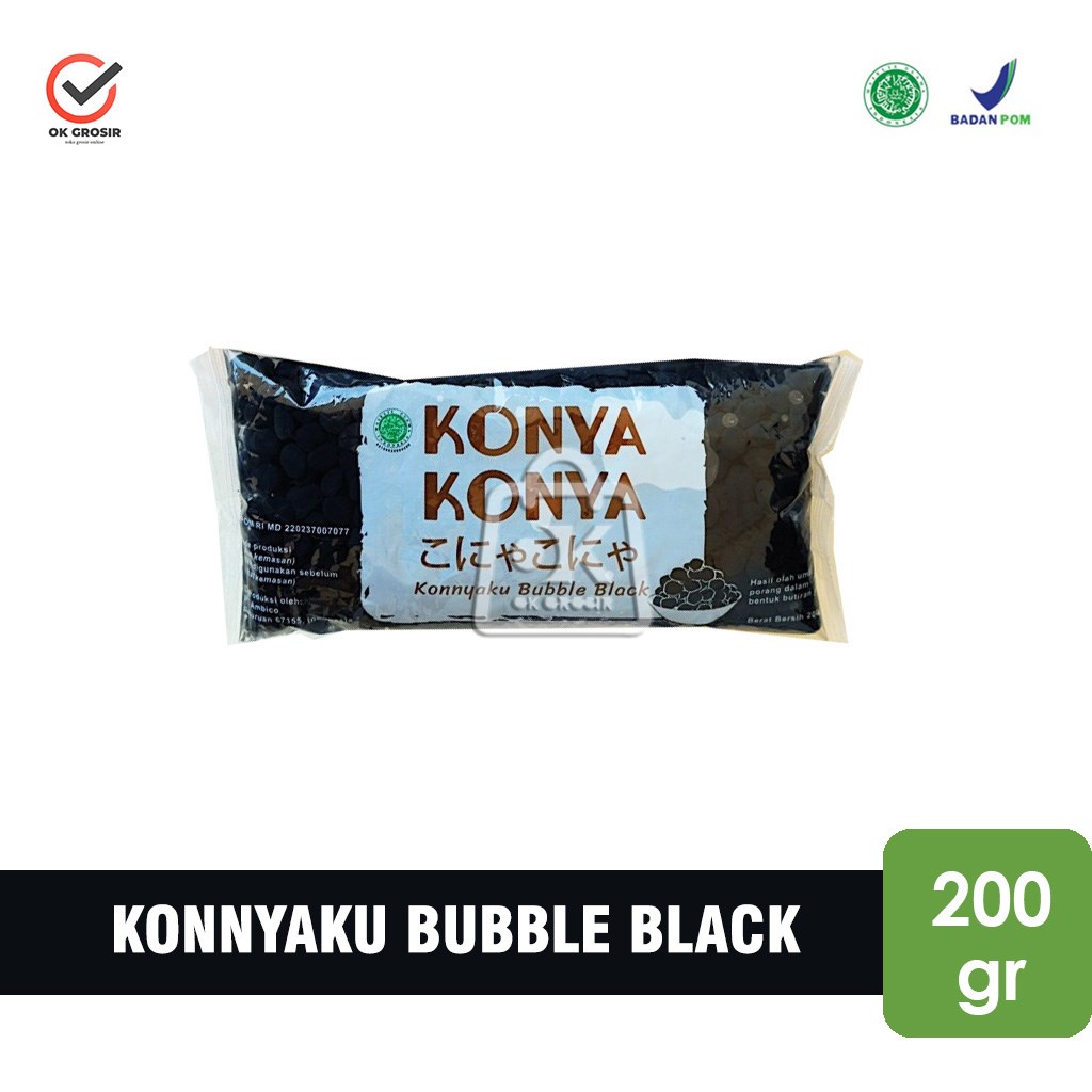 

Konya Konya Bubble Black / Konnyaku Boba Hitam (200 gr)
