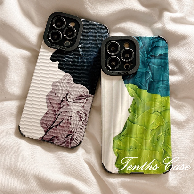 IPHONE Kompatibel Untuk Iphone14 13 12 11 Pro Max X XR Xs Max7 8 6 6s Plus SE 2020 2023 INS Gaya Lipit Motif Pita Ponsel Case Penutup Belakang