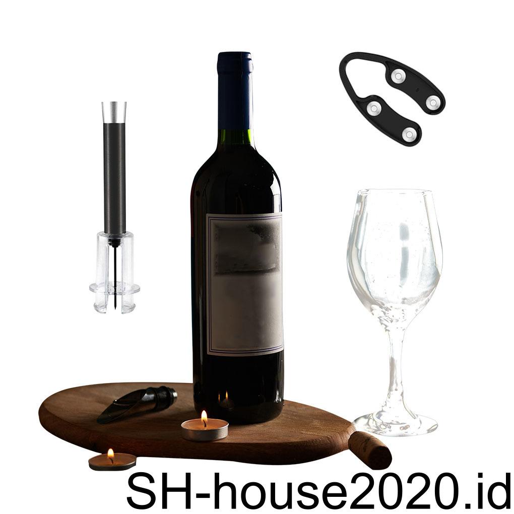 Wine Bottle Opener Set Alat Pembuka Tutup Botol Wine Vacuum Opener Air Opener Air Pressure Pump Opening Tool