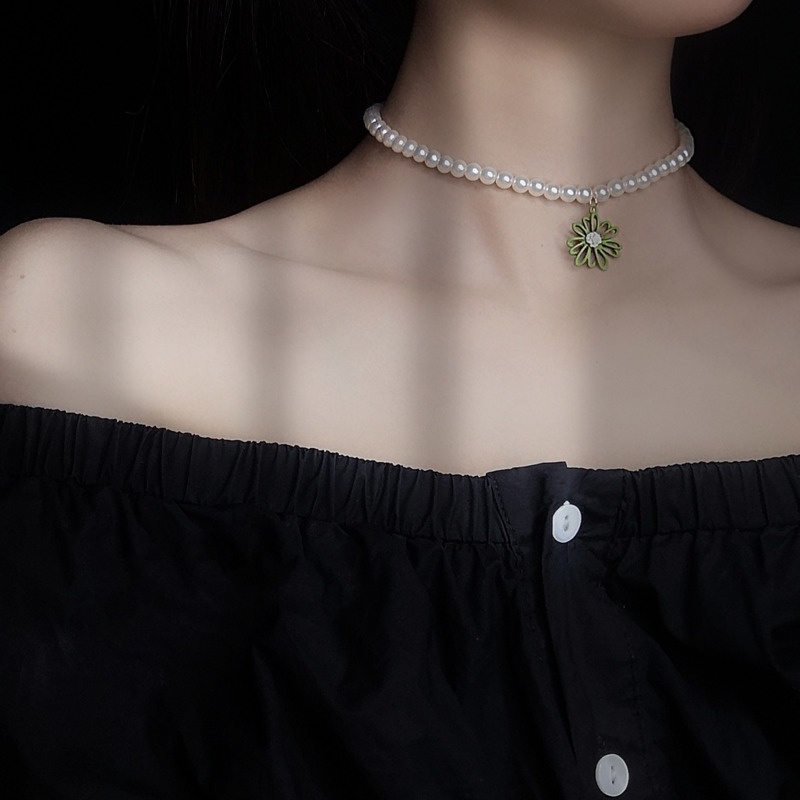 [Daisy Series] Aksesoris Kalung Bunga Daisy Rantai Klavikula Temperamen Kepribadian