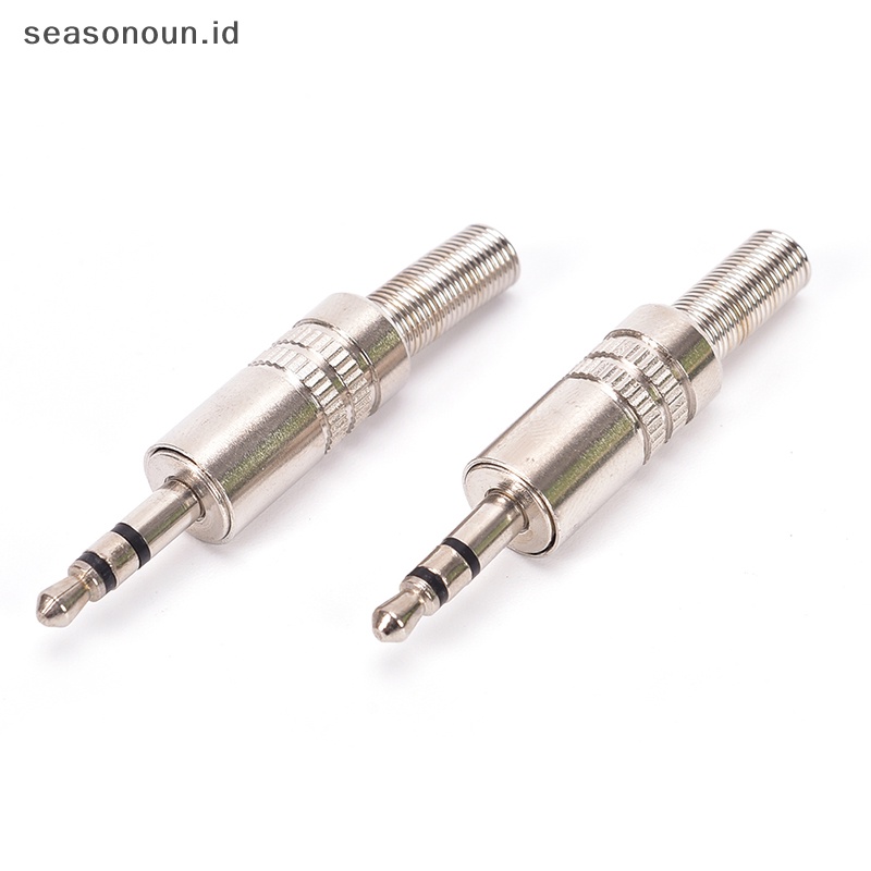 Seasonoun 3.5mm 3pole Headphone Replacement Jack Male Plug Solder Konektor.