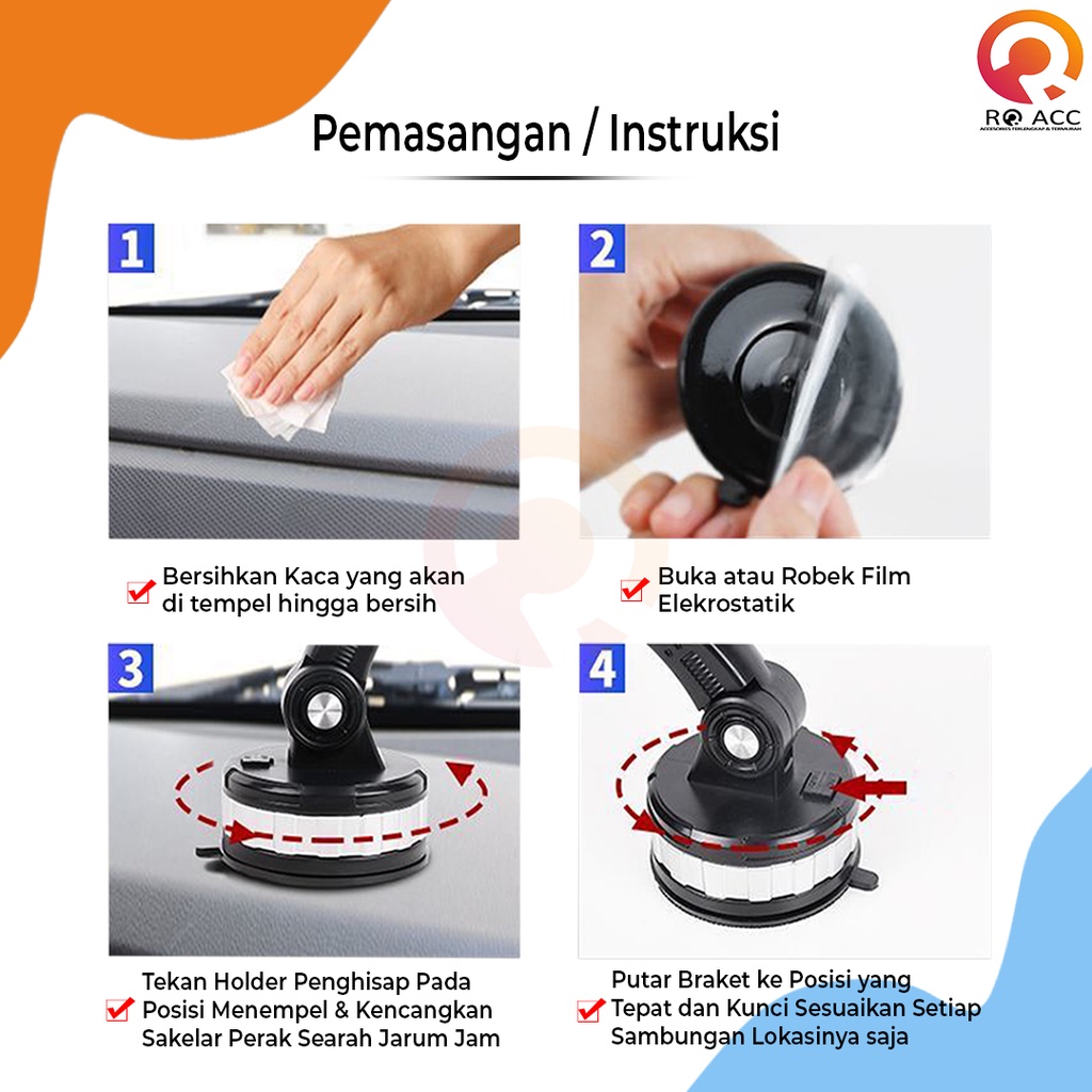 [RO ACC] NVN-CH19 PHONE STAND HOLDER TATAKAN PEGANGAN HP 2IN1