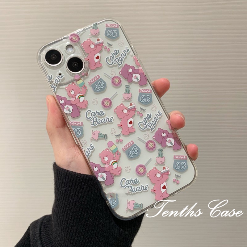 Kompatibel Untuk Iphone14 13 12 11 Pro Max X XR Xs Max8 7 6 6s Plus SE 2020 Angel Eye Cute Bear Phone Case