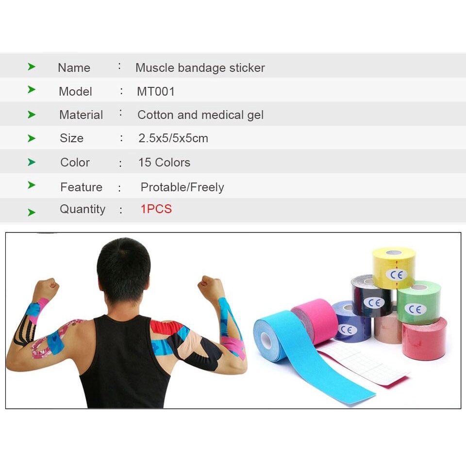 (Dalam Stok, Dikirim Dari Jakarta)DHT Kinesio Tape 5CM x 5 Meters Sport Sports/Kinesiology Tape 5cm X 5 m Kinesio Sport Plaster Otot Gym Futsal Soccer Running Volly Ba/Original Kinesio Tape Sport And Therapy